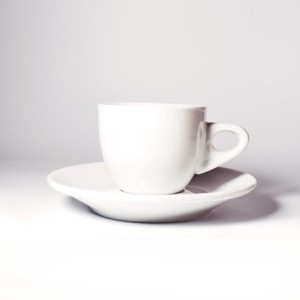 Tasse et sous-tasse à Café Henry Blanc
