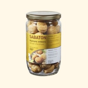 Bocal de marrons entiers à sec
