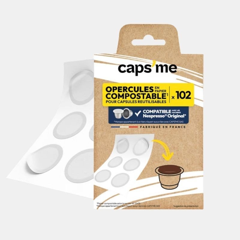 Opercules en papier compostable – 102 unités