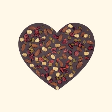Cœur chocolat noir & fruits secs