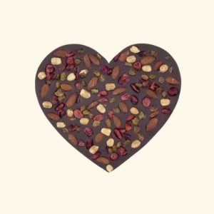 Cœur chocolat noir & fruits secs