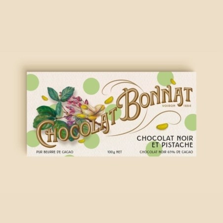 Chocolat Bonnat Noir et Pistaches