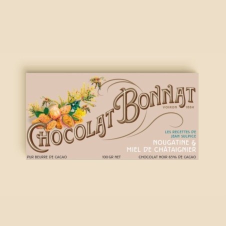 Chocolat Bonnat à la nougatine et miel